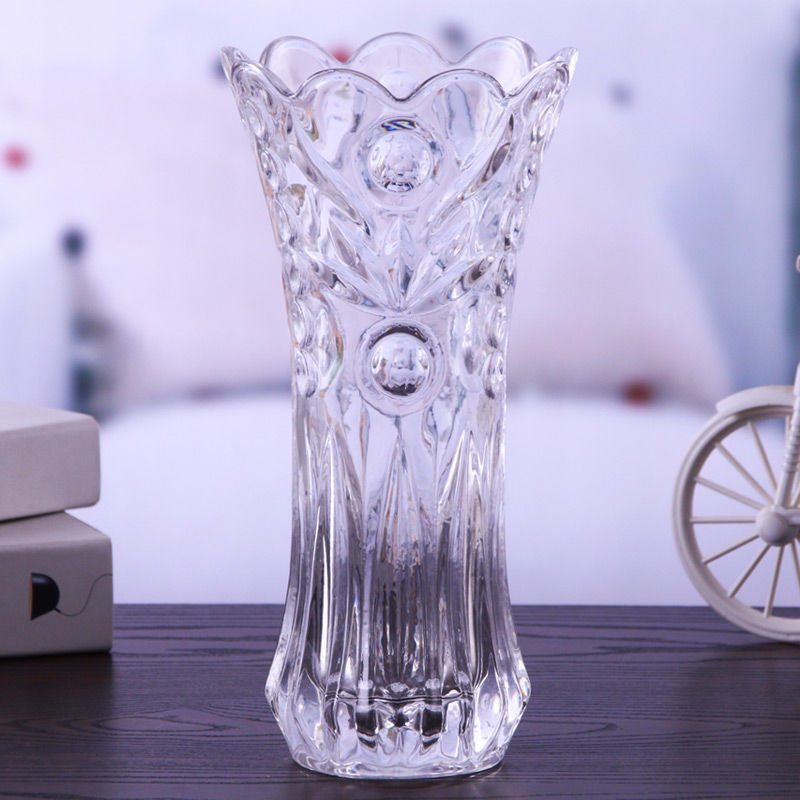 Lọ hoa thủy tinh cao cấp 20cm, 25cm, 30cm (Họa Tiết Ngẫu Nhiên)