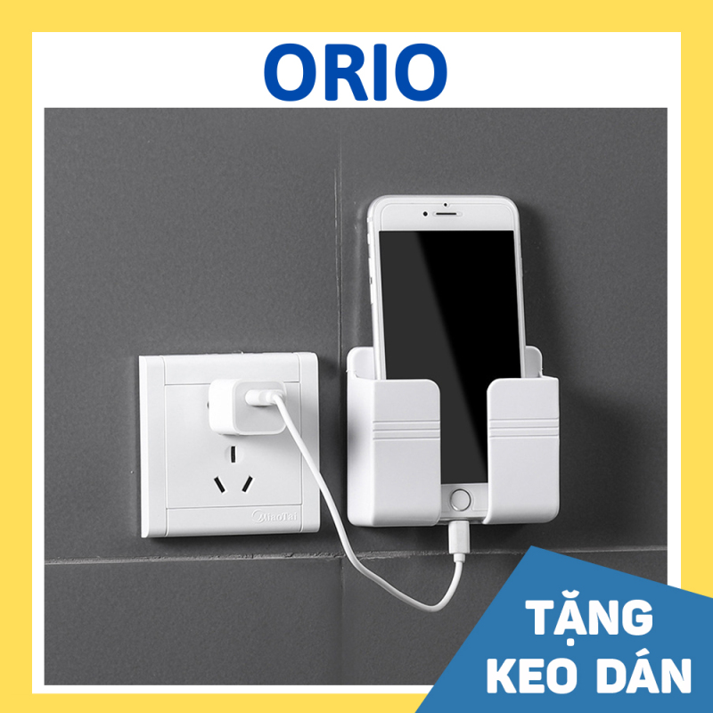 Kệ dán tường để điện thoại khi sạc , để đồ dùng, Remote tiện lợi - giá đỡ điện thoại để bàn iPhone - ORIO