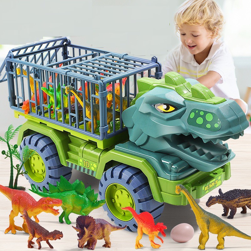 Đồ chơi xe ô tô chở khủng long cỡ lớn trẻ em