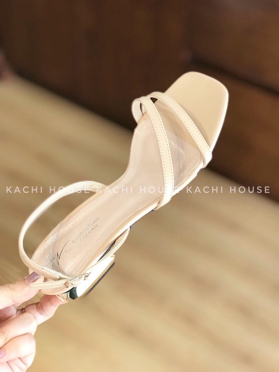 Dép sandal quai chéo gót 2p cao cấp