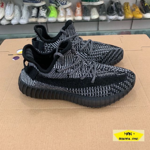 (GIÀY PHẢN QUANG RỰC SÁNG ÁNH ĐÈN) sneaker YEEZY BOOST 350 static đen