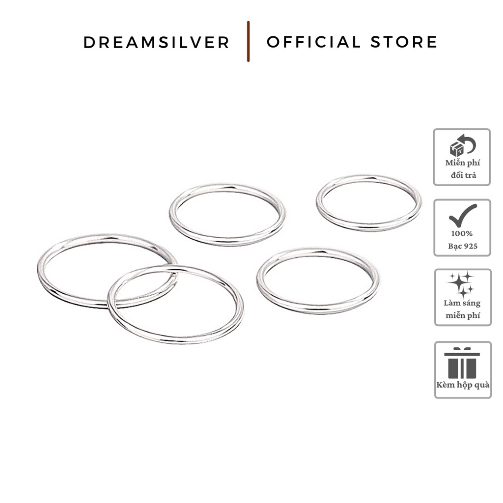 Nhẫn Bạc Trơn Dreamsilver Basic Nhiều Size NT001