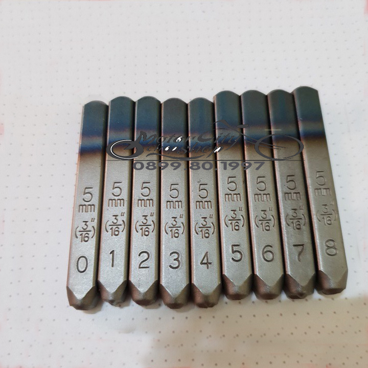 Bộ đóng số đục số 5mm-xuôi