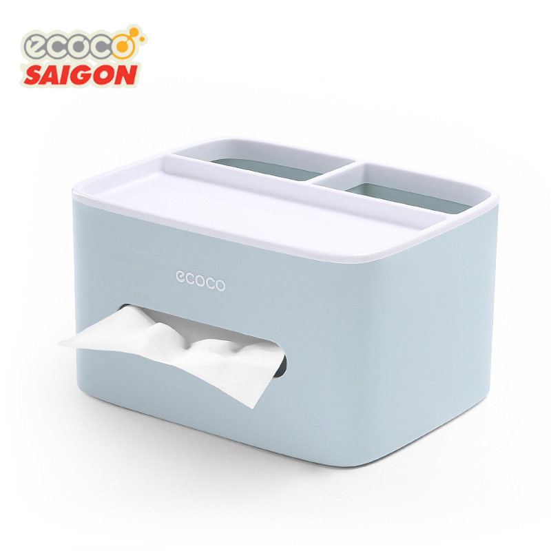 Hộp đựng giấy ăn, hộp khăn giấy, hộp đựng điều khiển đa chức năng để bàn E1602