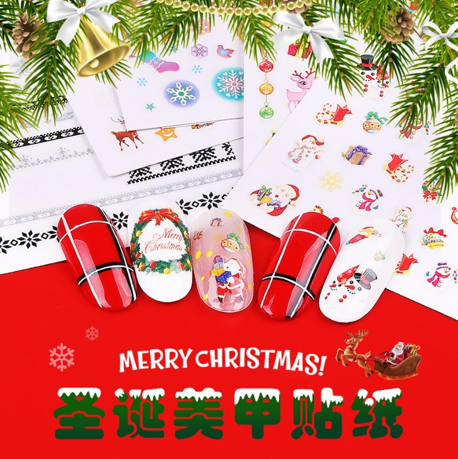 [HCM]Nail sticker trang trí móng Giáng Sinh mã XF