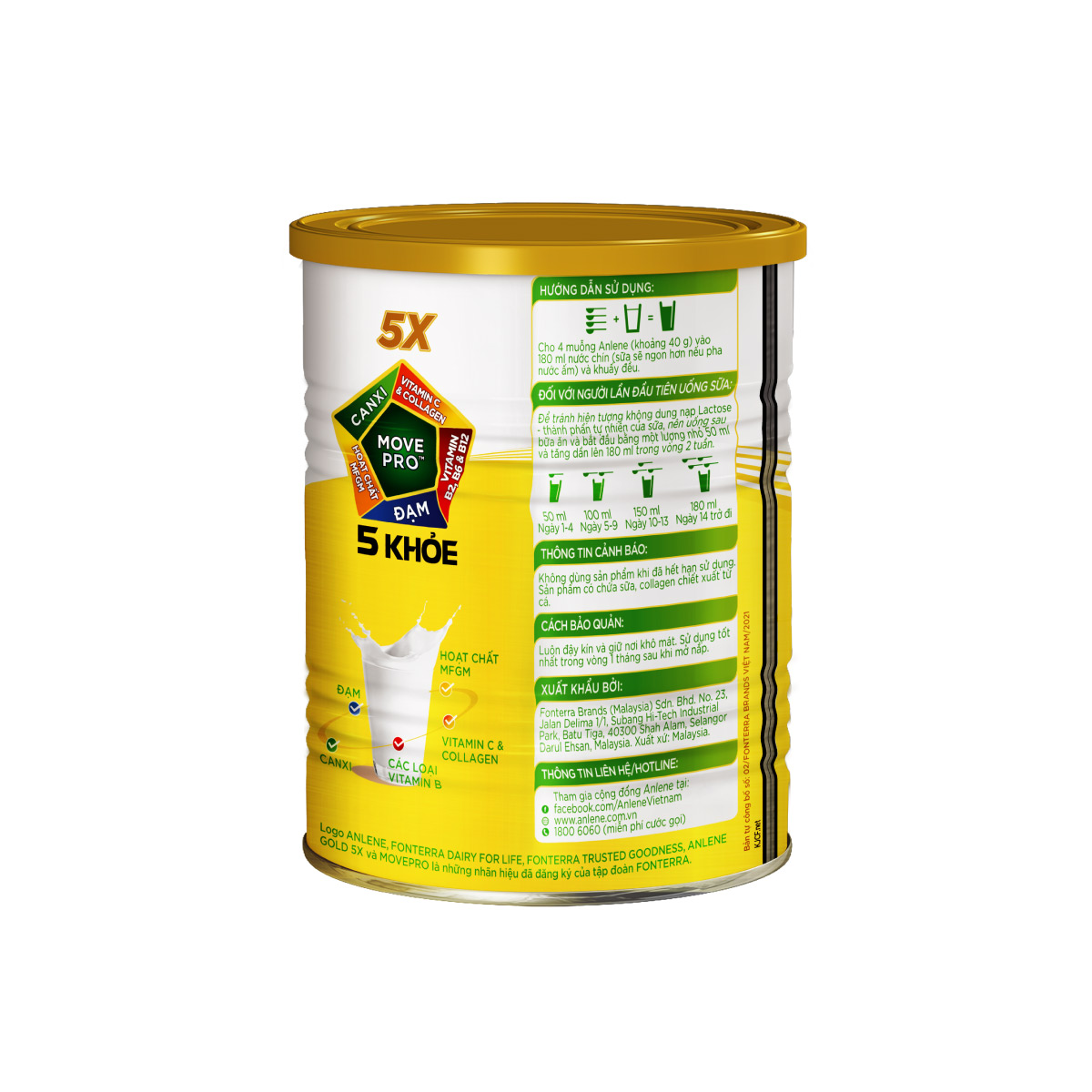 [Voucher giảm đến 26%]Sữa Bột Anlene Gold Hương Vani 400G