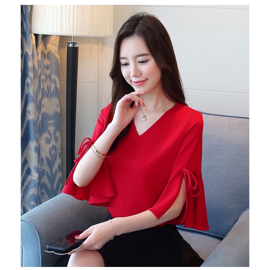 ÁO KIỂU TAY LOE CỰC DUYÊN -MÃ M01