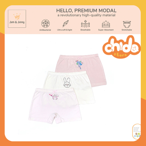 [Có sẵn] [Chính hãng] Set 3 quần chip đùi cao cấp BG jam&Jenny