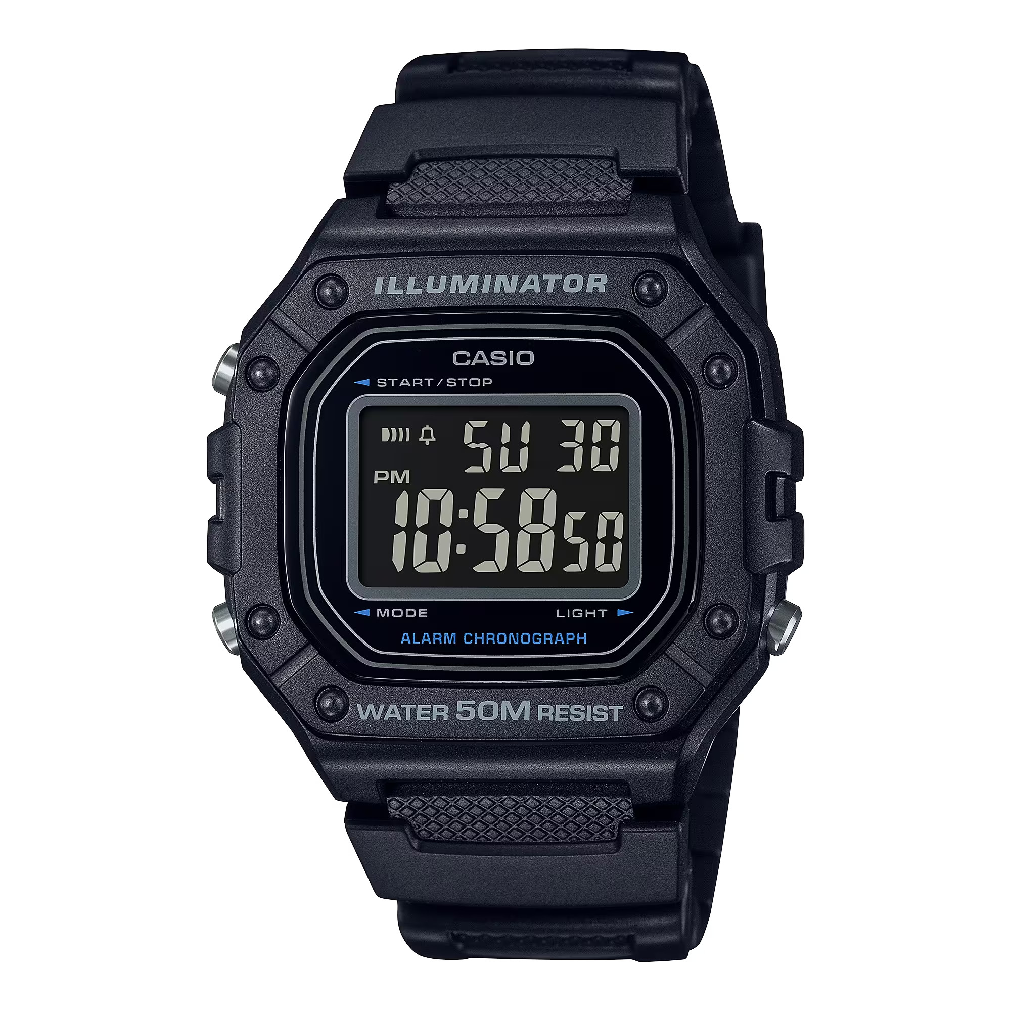 Đồng hồ nam dây nhựa casio w-218h-1bvdf pin 7 năm | w-218h-1b