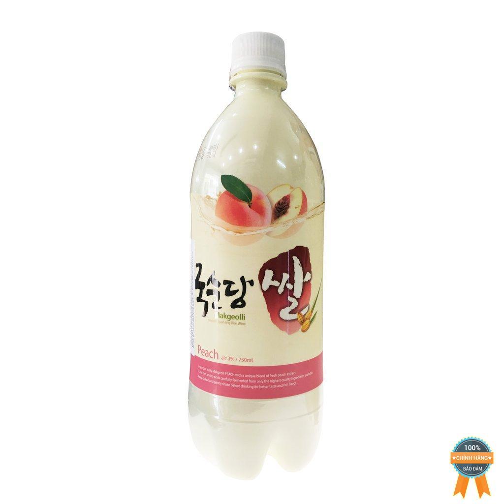 Nước Gạo Lên Men MAKGEOLLI Đào 750ML