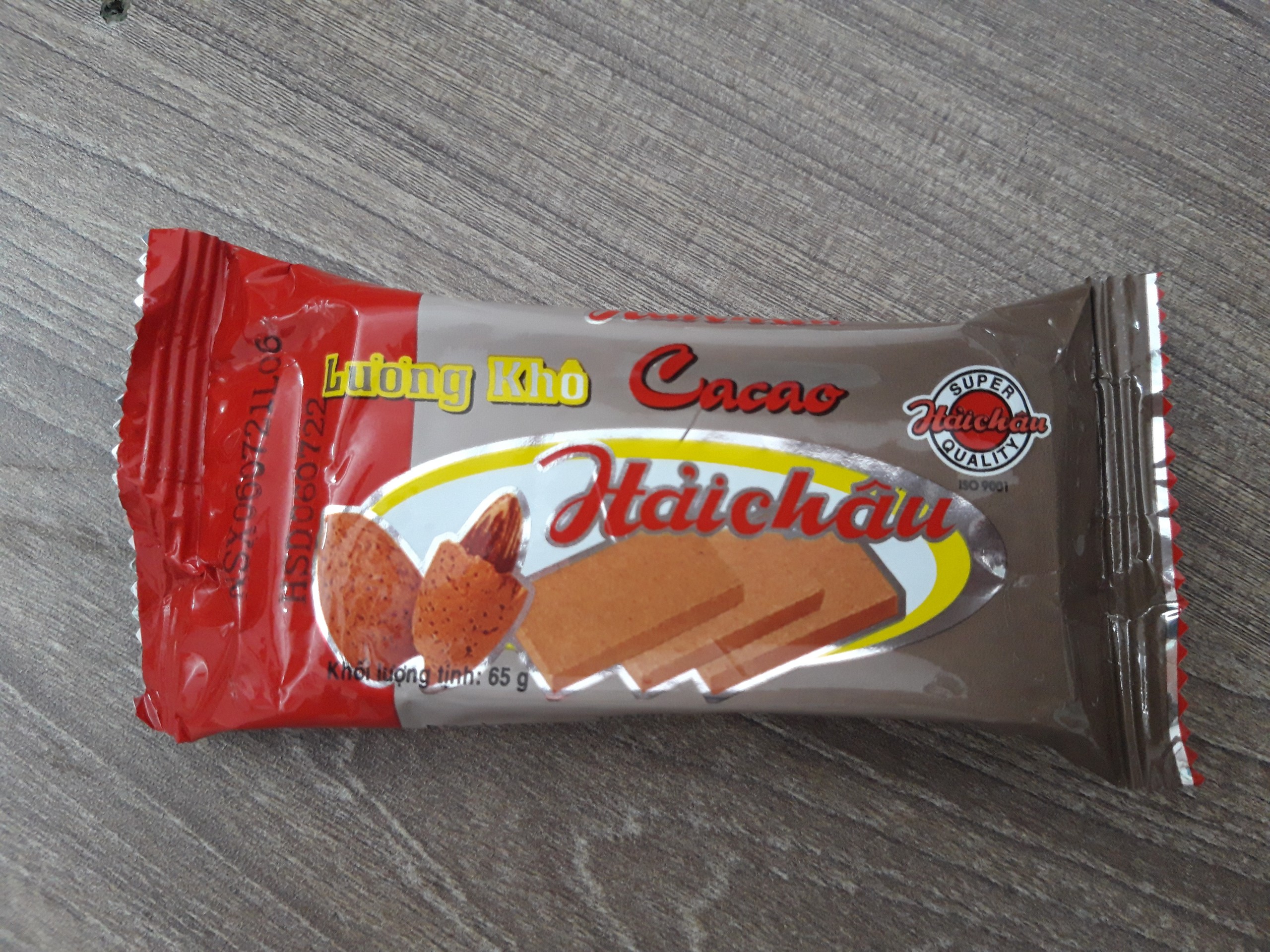 Lương khô Ca cao Hải Châu thanh 65g