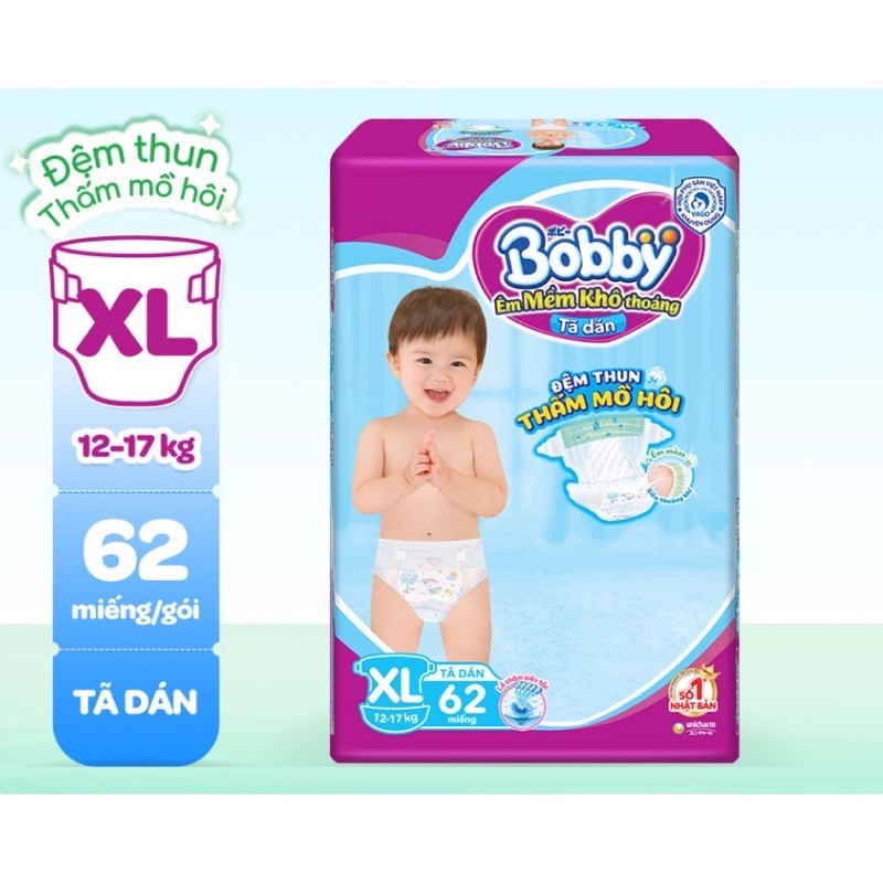 TÃ DÁN SIÊU THẤM SIÊU MỎNG BOBBY SIZE M76/L68/XL62 MIẾNG