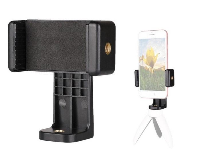 ⚡⚡ [HÀNG CÓ SẴN] Kẹp Điện Thoại Xoay 360 Gắn Chân Máy Ảnh TRIPOD SK017 (ĐEN) - SINKA