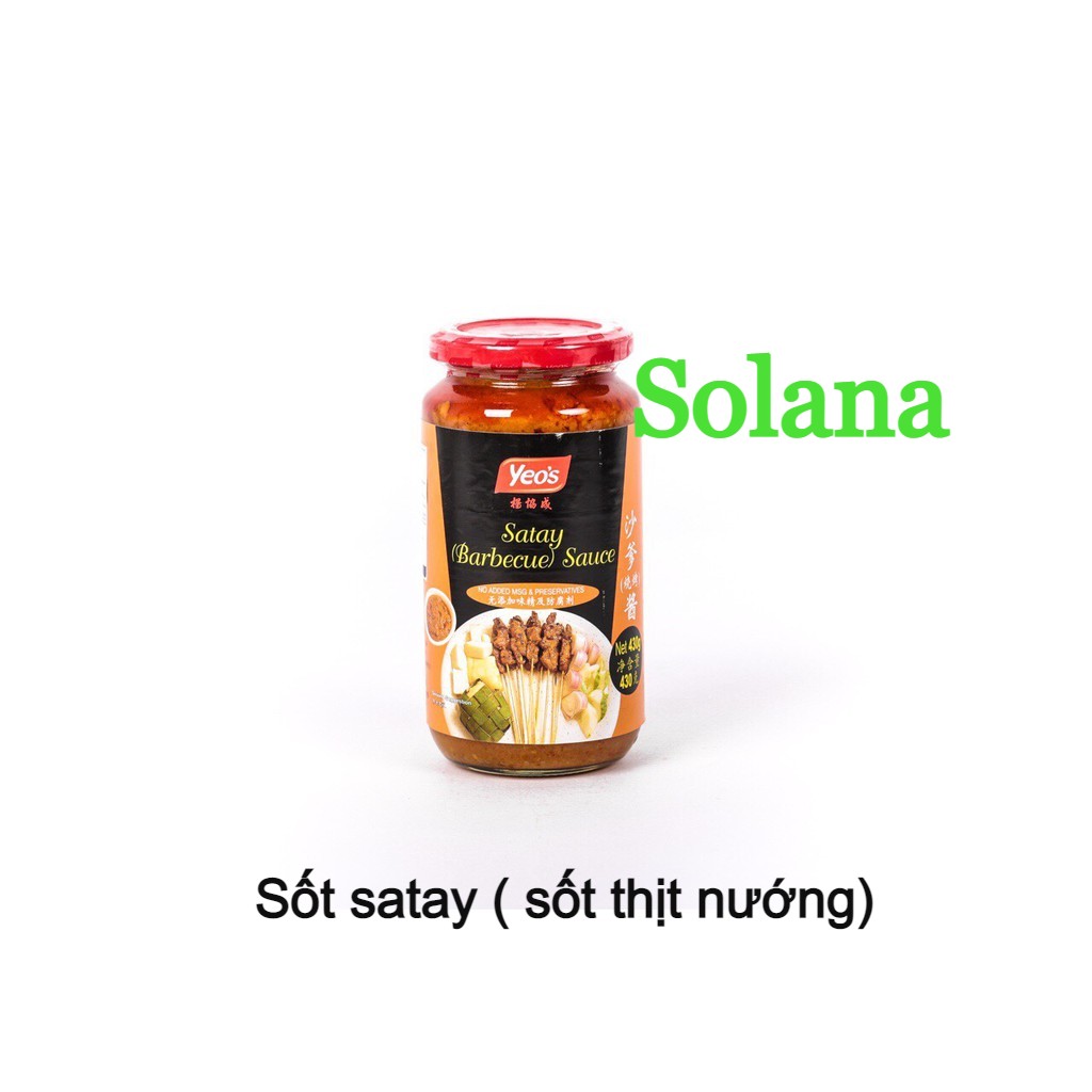 Sốt Satay / Sốt thịt nướng 430g nhãn hiệu Yeo's