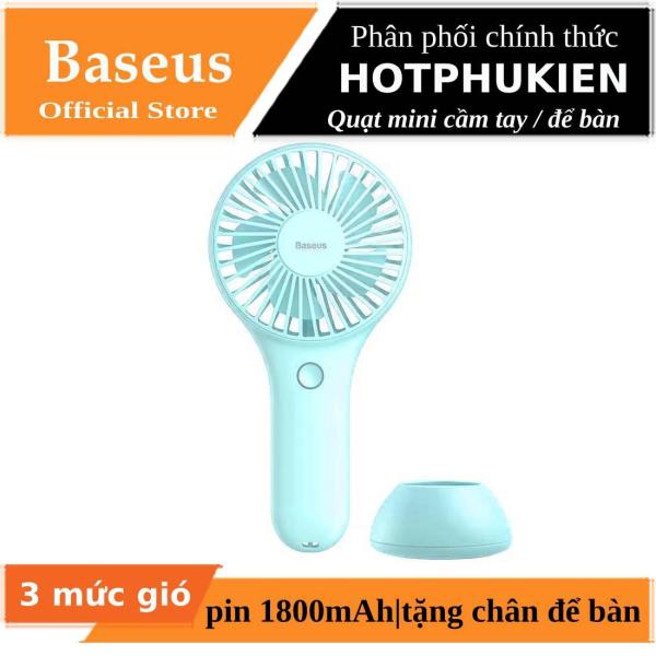 Quạt mini cầm tay hiệu Baseus Bingo 3 chế độ làm mát pin 1800mAh kèm chân đế để bàn (bảo hành 03 tháng 1 đổi 1) - Phân phối bởi Hotphukien