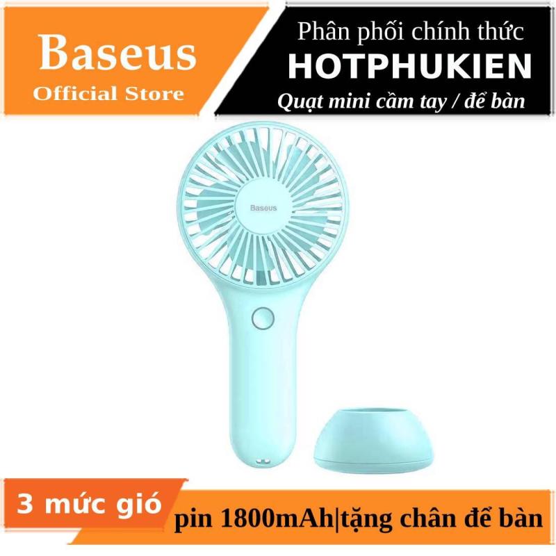 Quạt mini cầm tay hiệu Baseus Bingo 3 chế độ làm mát pin 1800mAh kèm chân đế để bàn (bảo hành 03 tháng 1 đổi 1) - Phân phối bởi Hotphukien