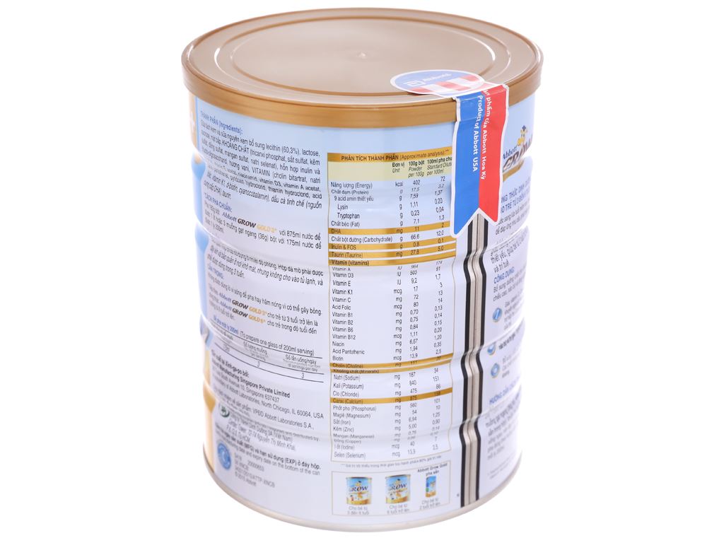 [HCM]Sữa AB grow hươu cao cổ 3+ 900g