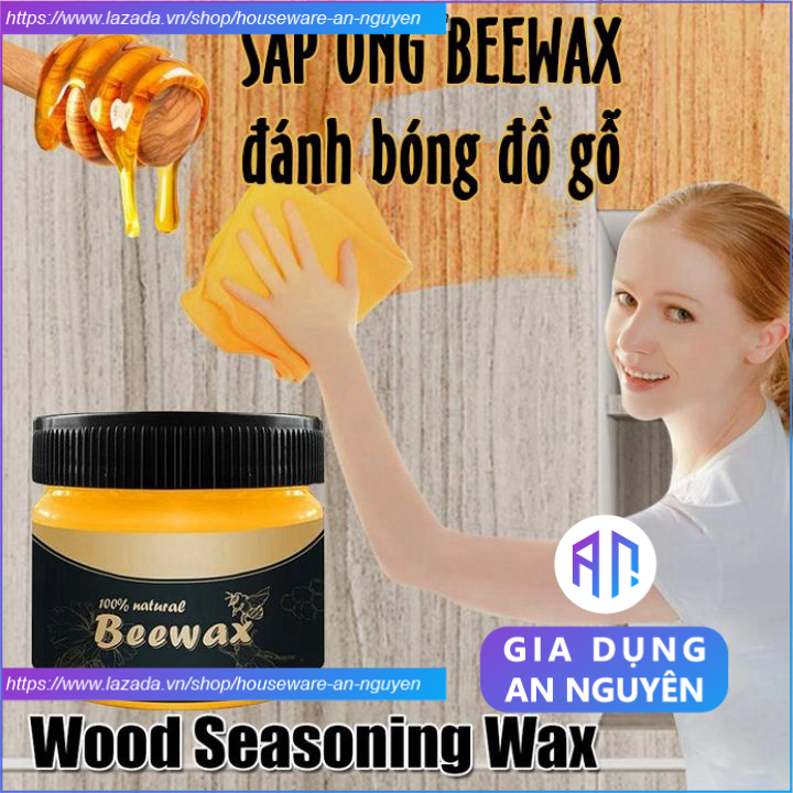 Sáp ong Beewax lau đánh bóng sàn đồ gỗ nội thất 3 tác động làm mới chống thấm nước