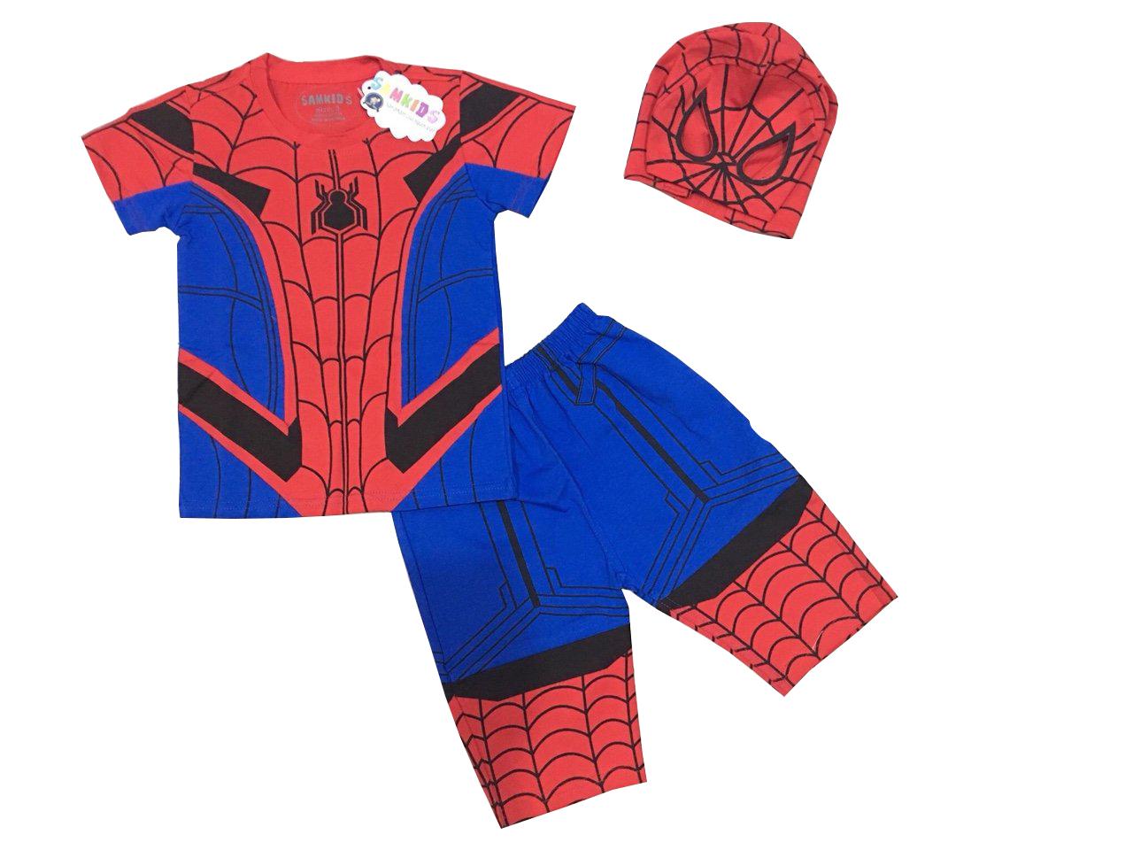 The set spider man (short) spider man mask included