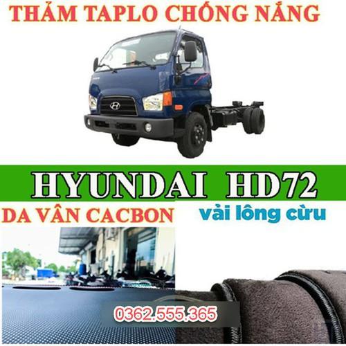 Thảm taplo hyundai hd72 bằng lông cừu 3 lớp