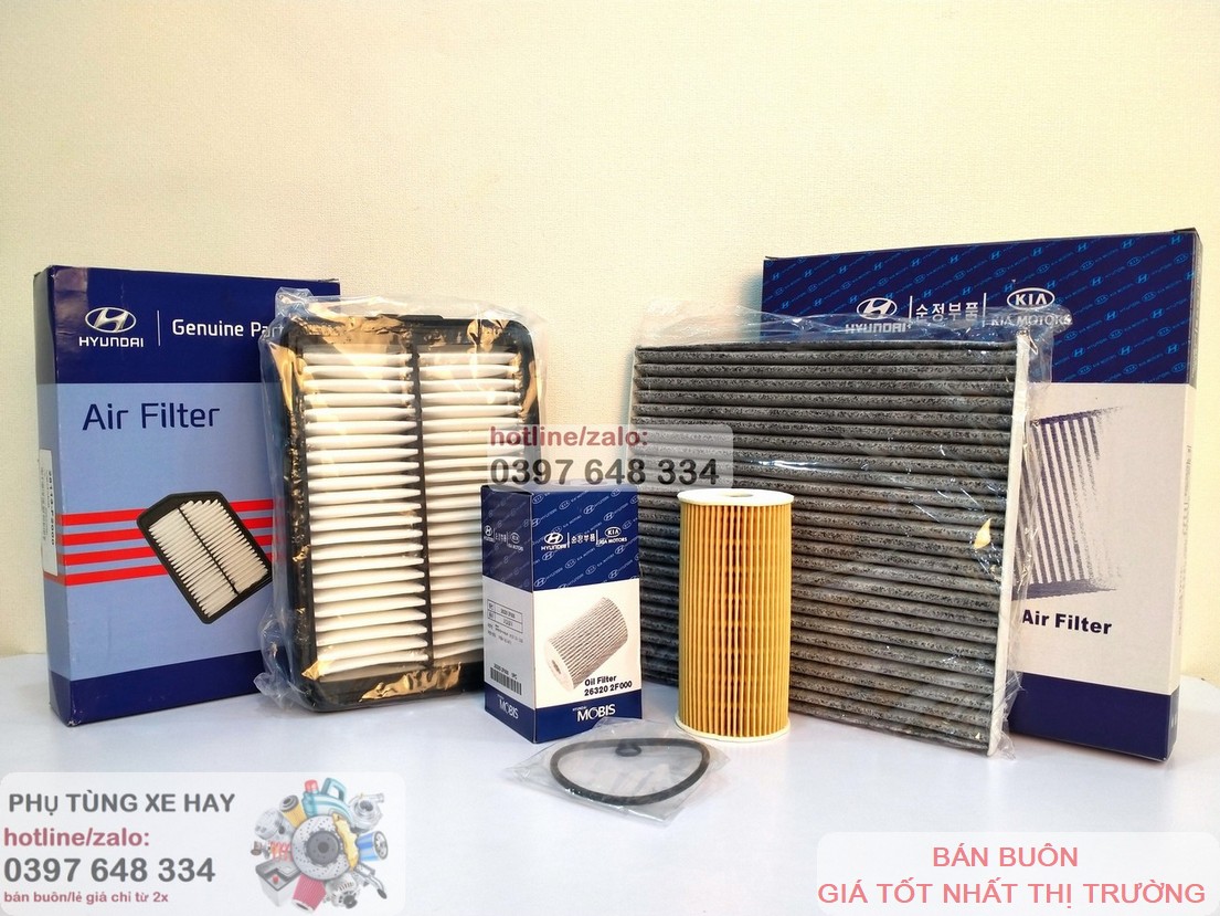 Combo lọc gió lọc điều hòa , máy lạnh , lọc nhớt hd santafe" 2013-2020' & optima 2008-2012 mã 97133-3saa0