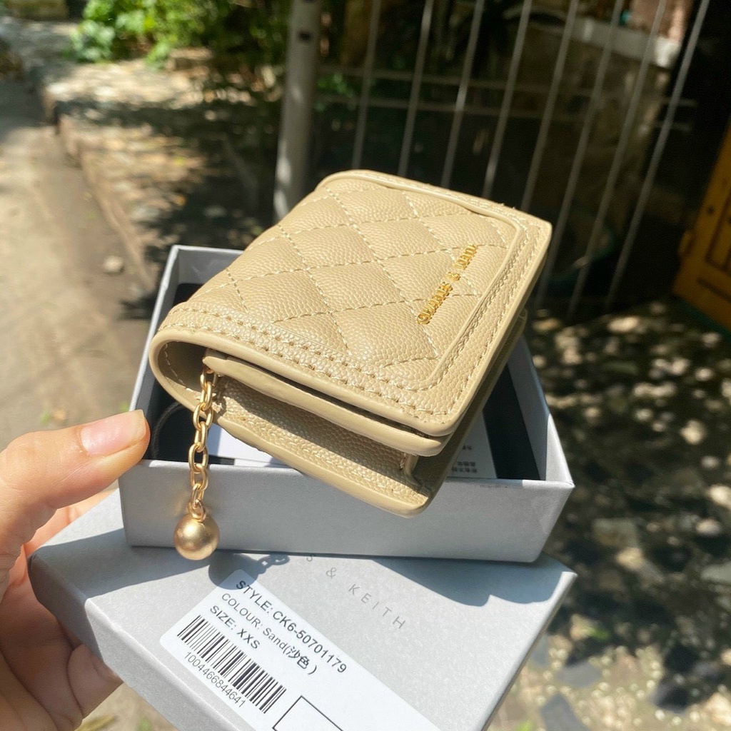Ví minI trần dây xích đeo CHARLES AND KEITH [FULL BOX TAG]
