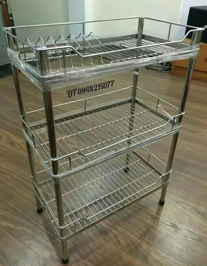 kệ chén 3 tầng inox đặc 304  (ĐỦ SIZE )
