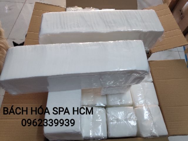 Giấy vuông lau mặt đa năng (200 miếng) Dùng trong Spa