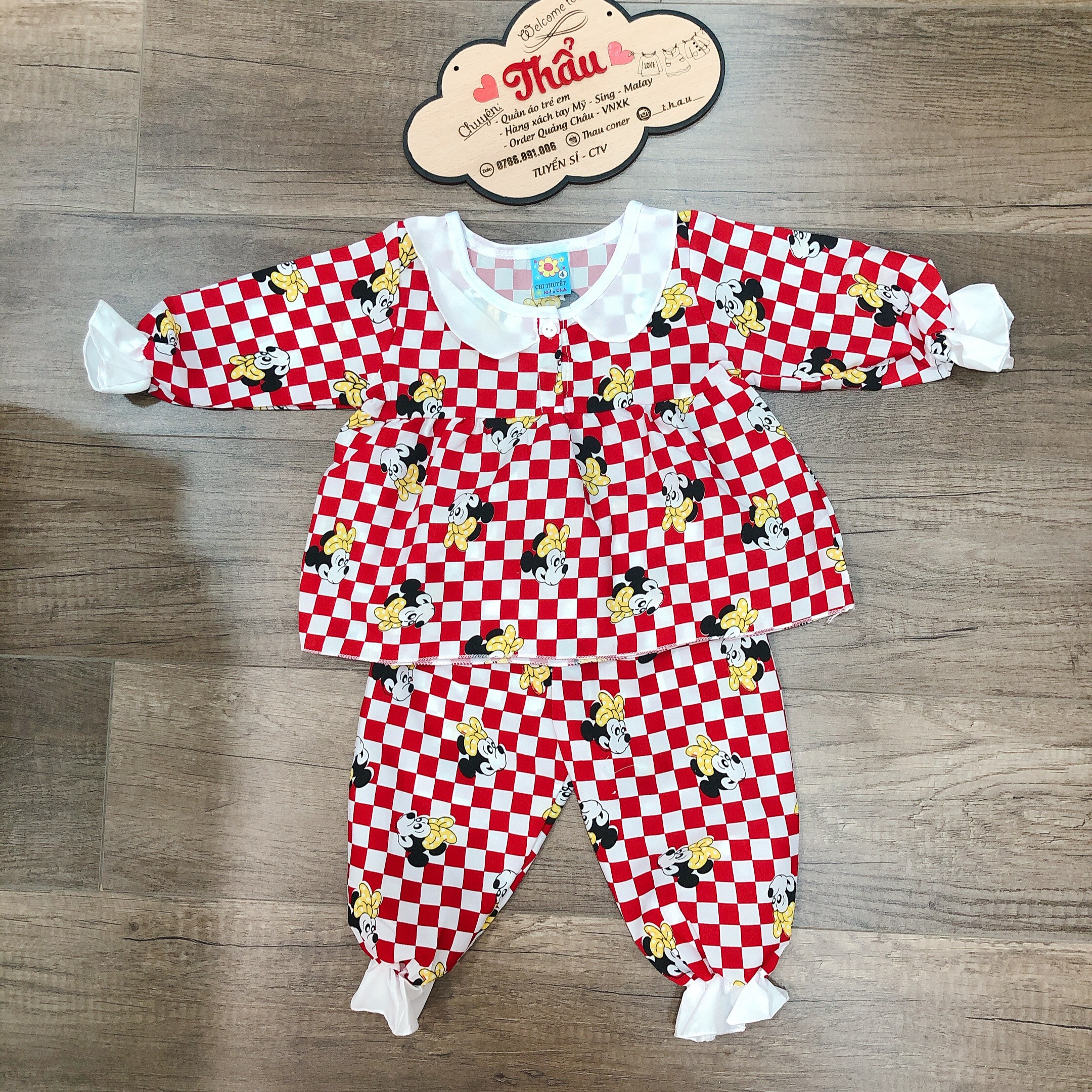 [COMBO 3 BỘ 110K] - BỘ TOLE TAY DÀI BÉ GÁI (7-18KG)