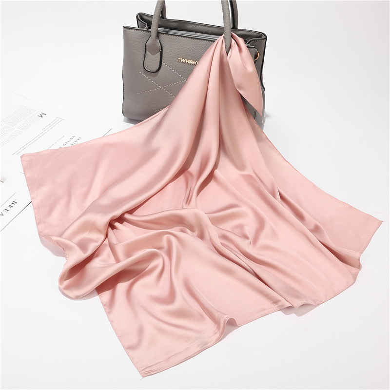 Khăn Lụa Vuông ( Khăn Turban) Cao Cấp Trơn Chất Liệu Lụa Chiffon 70x70cm - Mã KL039