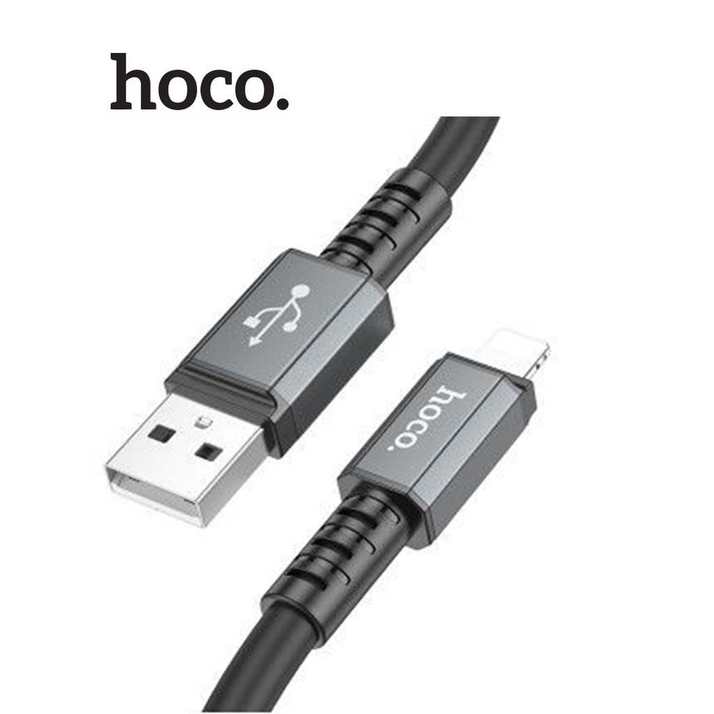 Cáp sạc nhanh và truyền dữ liệu hoco x85 2.4a cổng lightning cho iphone dài 1m dây nhựa siêu bền