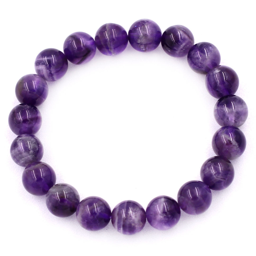 10 PCs charcoal amethyst stone bracelet chain, beads bracelets