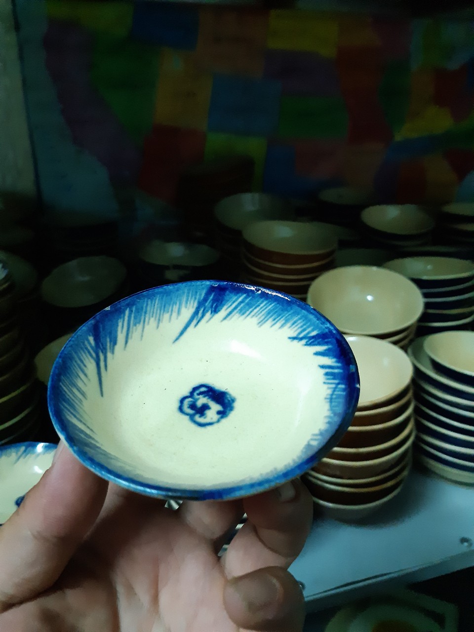 Chén nước chấm hoa mai, bánh bèo 30 cái ( chén lán )