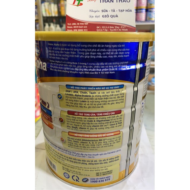 Sữa Bột Dielac Alpha Step 3-15Kg