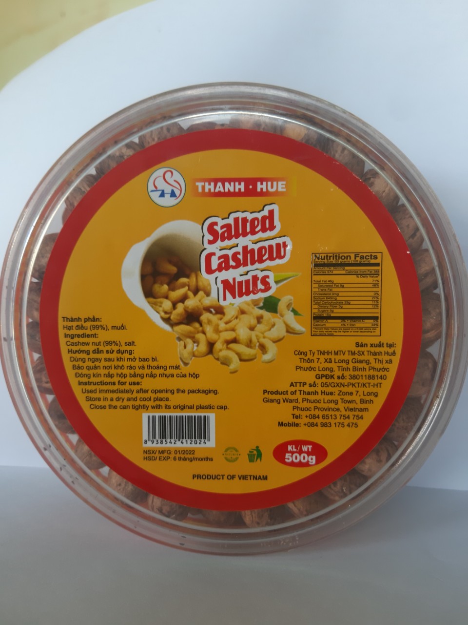 Hạt Điều Rang Xếp Hoa Hộp 500gram