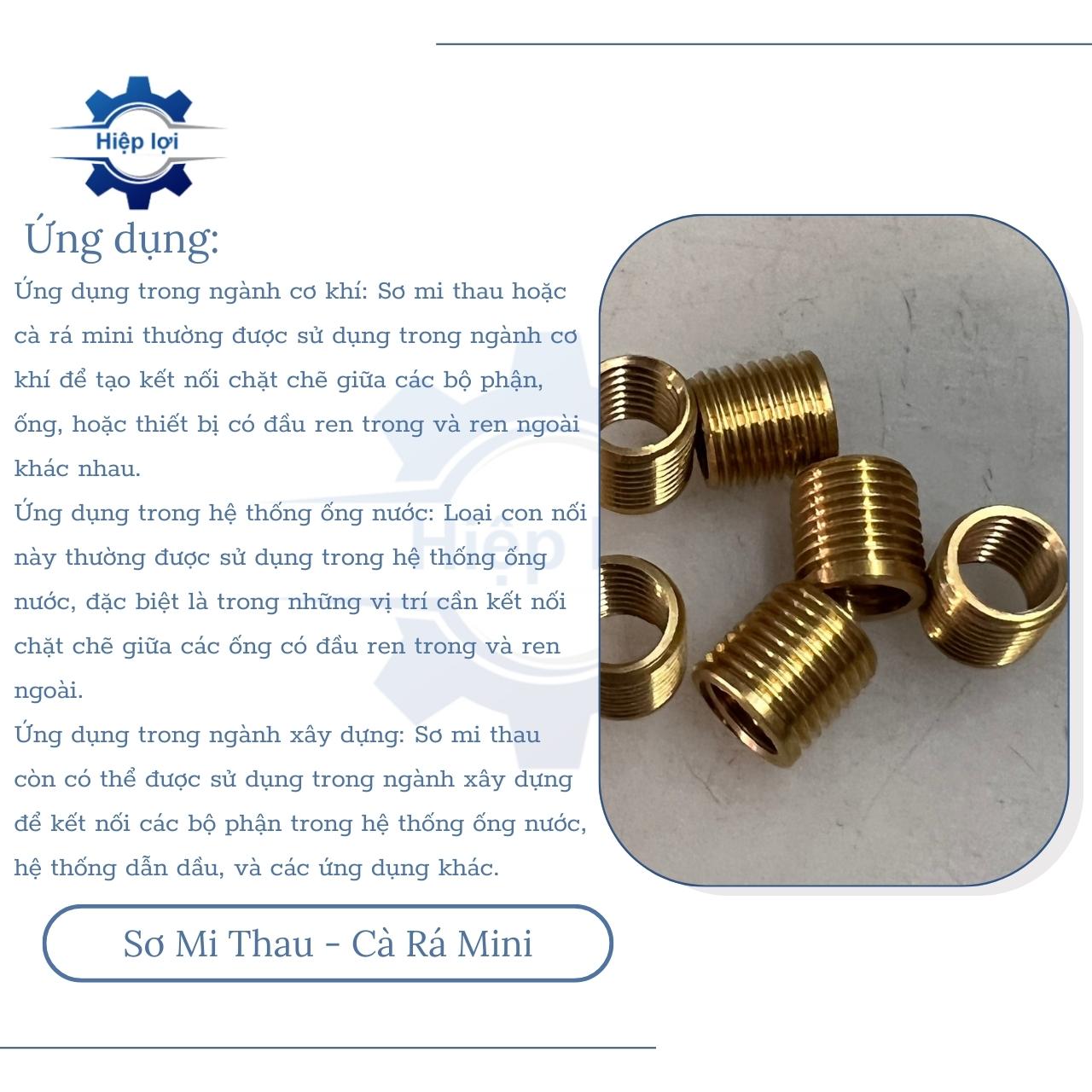Sơ mi thau – cà rá mini đồng thau – nối giảm ren gọn nhẹ, tiện dùng cho không gian hẹp