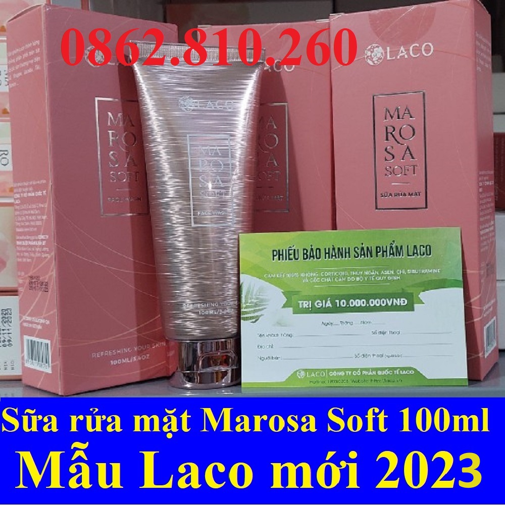SỮA RỬA MẶT Marosa face wash LACO 100ml/5ml date mới