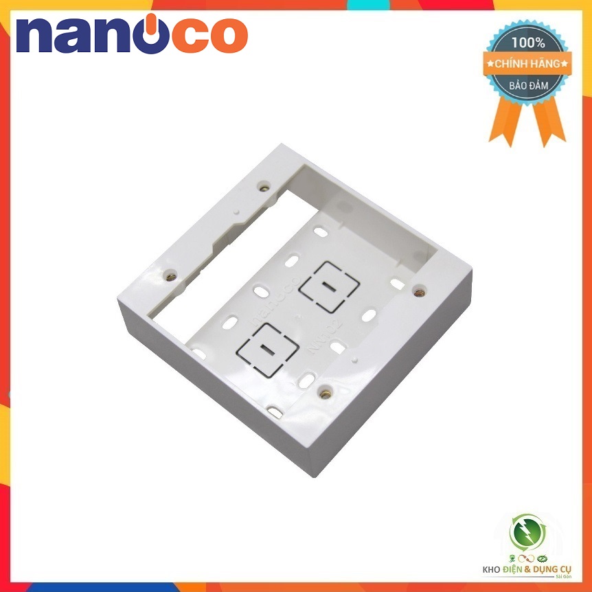 HỘP NỔI ĐÔI NANOCO NN102F DÙNG CHO MẶT THIẾT BỊ PANASONIC ( NHỰA CHỐNG CHÁY )
