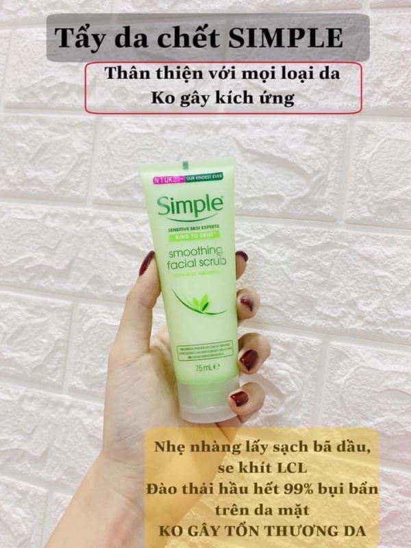 TẨY DA CHẾT SIMPLE KIND TO SKIN SMOOTHING FACIAL SCRUB 75ML