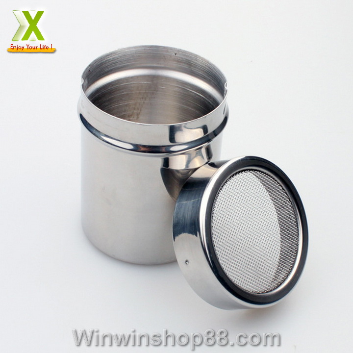 Lọ rắc bột ca cao, matcha chất liệu inox