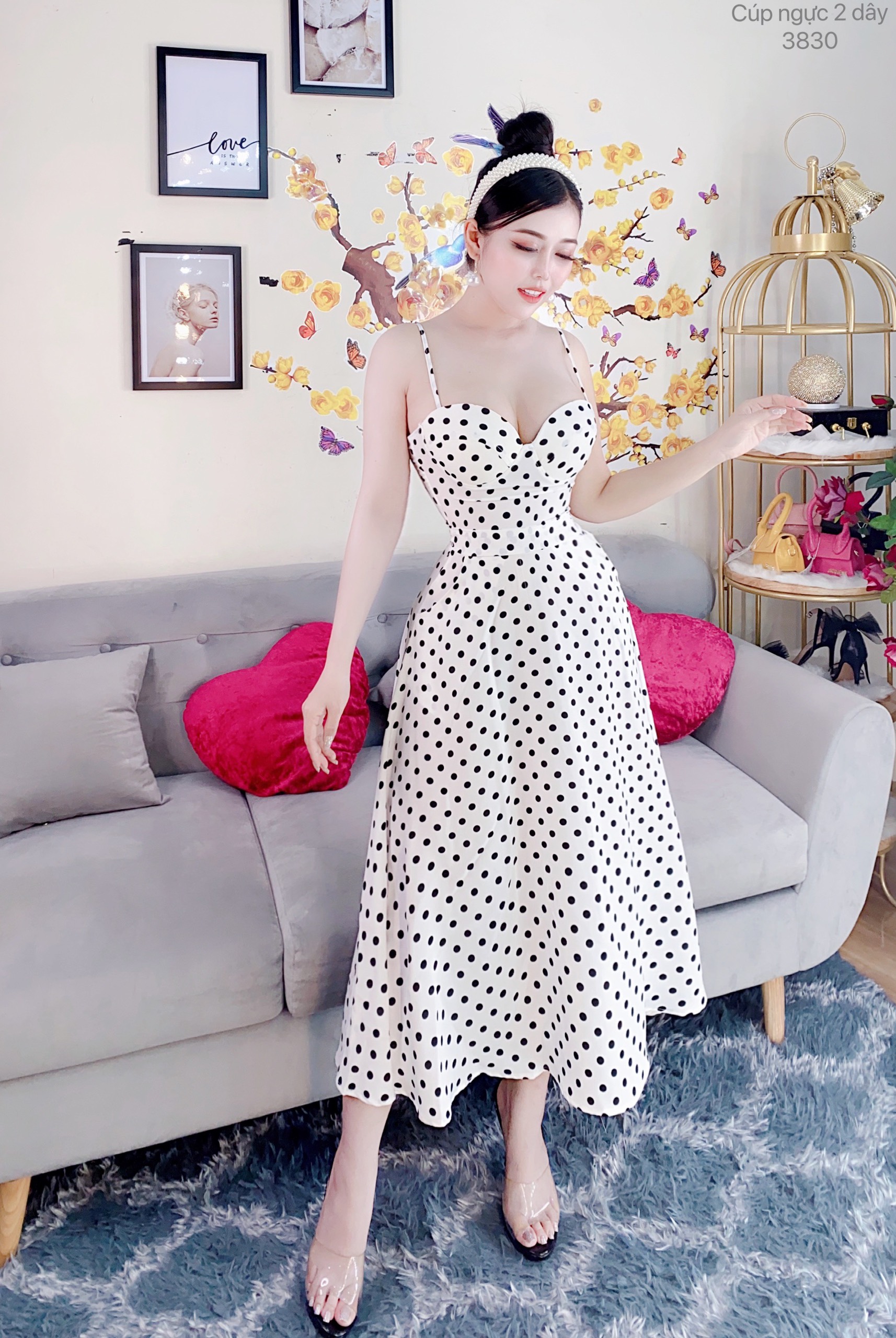 Váy Cúp Ngực 2 Dây Dáng Dài Sang Trọng