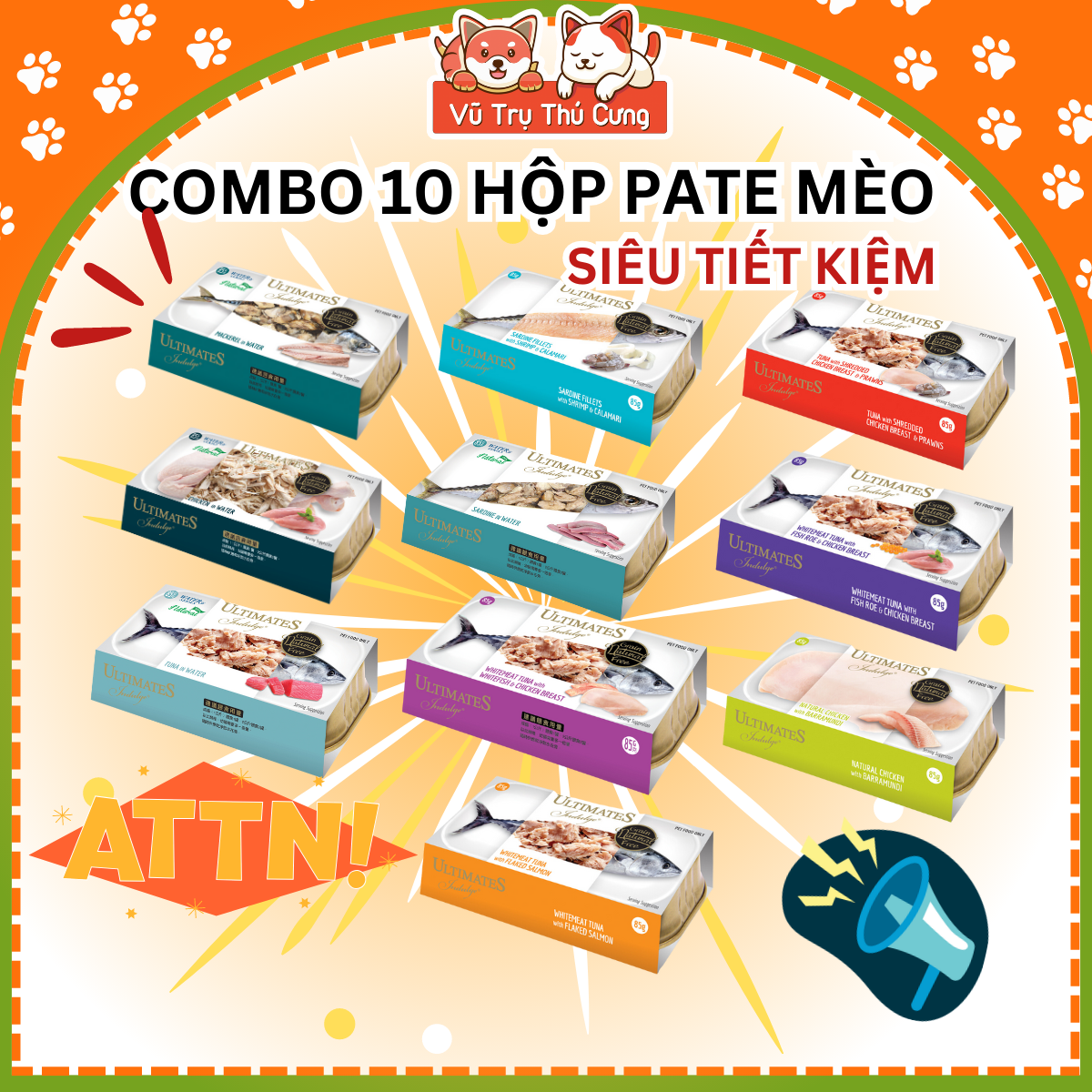 Combo of 10 Pate Ultimates boxes for cat