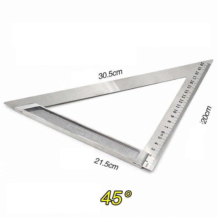 Thước tam giác bằng thép không gỉ với chiều dài 200mm