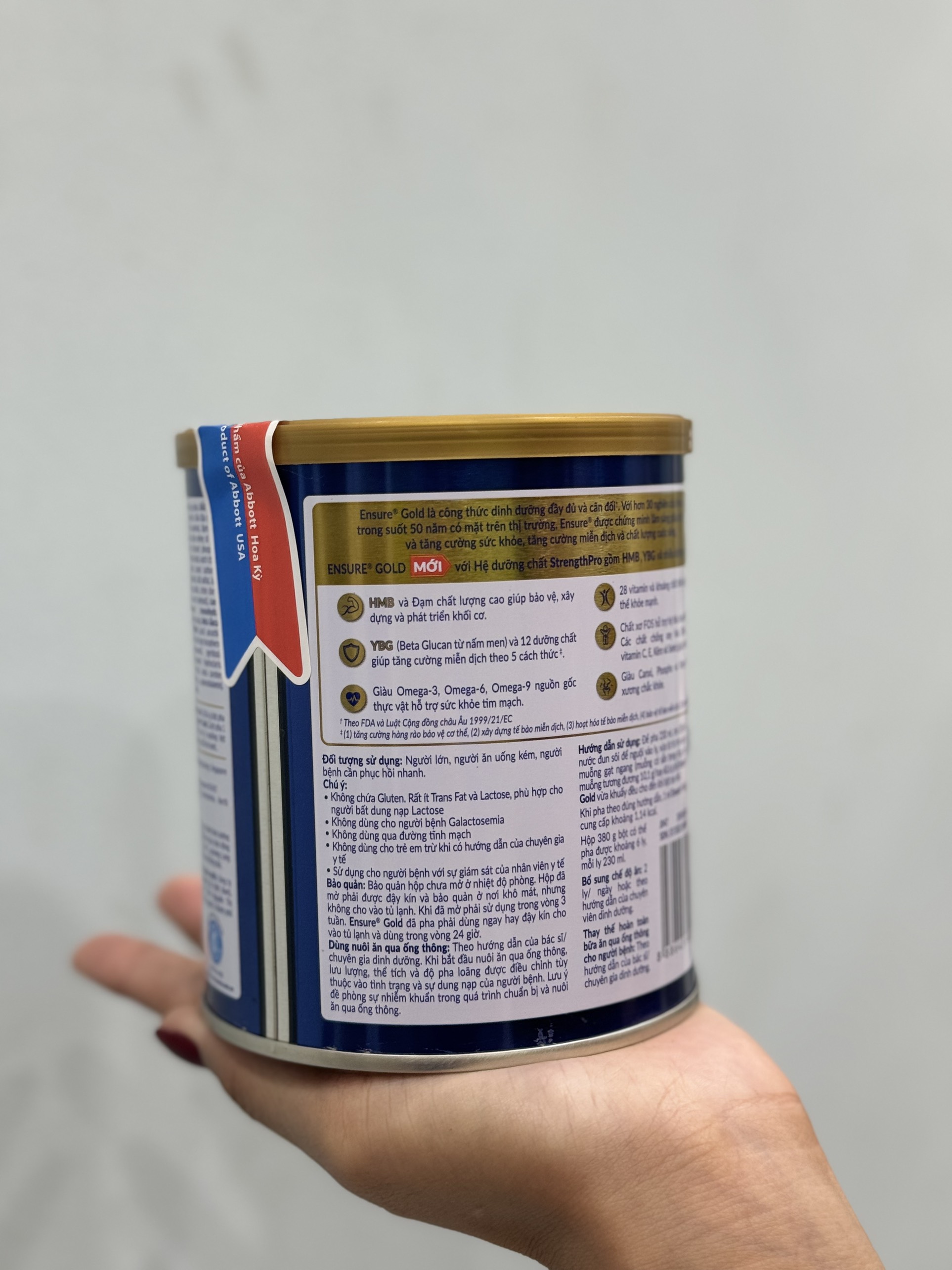 Sữa bột Abbott Ensure Gold lon 380g
