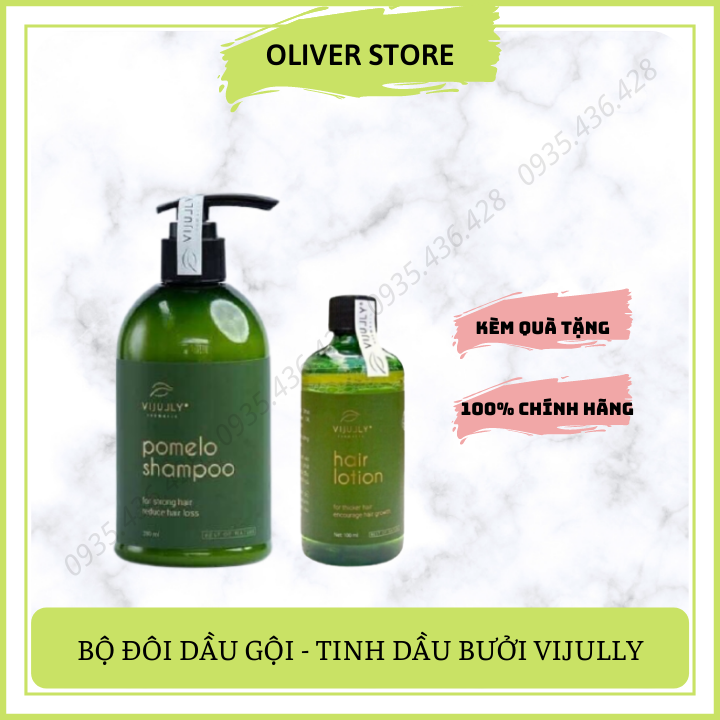 [TẶNG QUÀ HOT] COMBO 2 chai Dầu Gội Bưởi & Tinh Dầu Bưởi ViJully NGĂN NGỪA RỤNG TÓC - HÓI - KÍCH MỌC TÓC CON