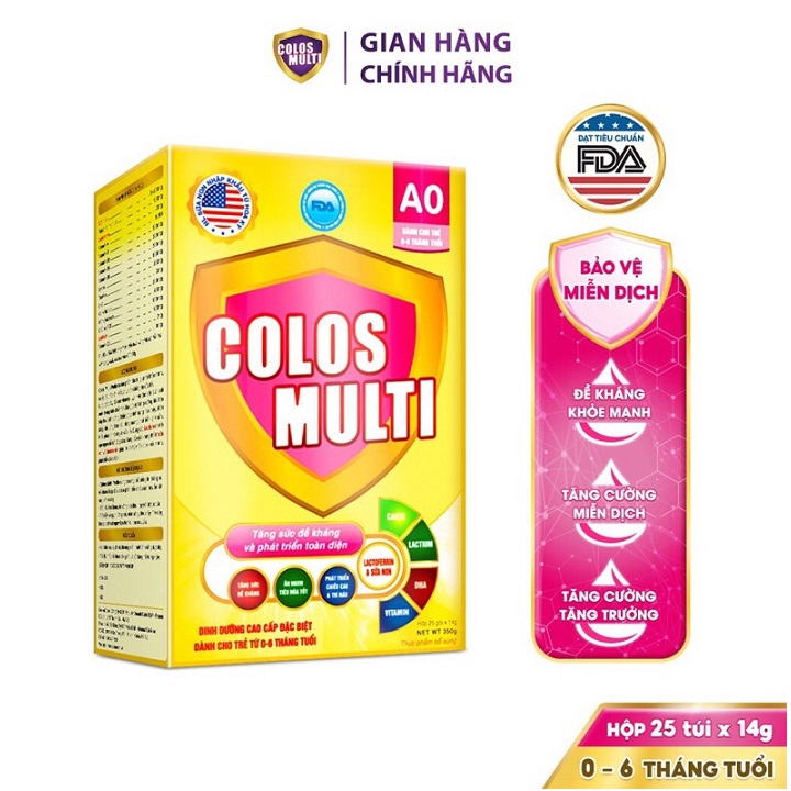 Mama Sữa Non Colos Multi A0 350g hộp 25 gói Date 2025