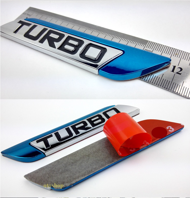 [HCM]Tem chữ TURBO trang trí xe - Model 2