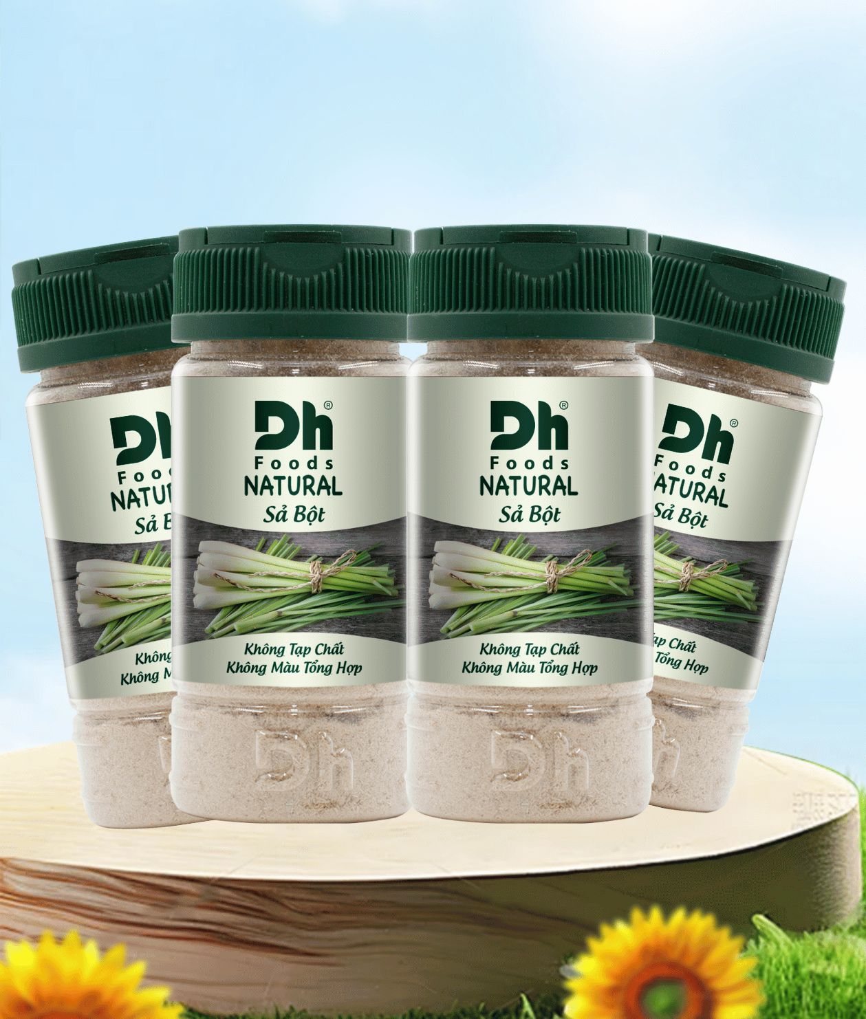 Combo 4 hũ Natural Sả Bột Dh Foods
