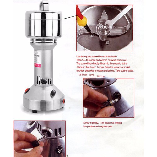Máy xay bột khô đa năng nắp gài 100 Inox