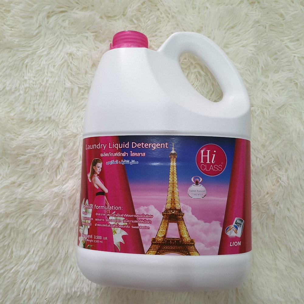 [HCM]Nước Giặt Hiclass Đậm Đặc 3500ml Thái Lan (Màu Hồng)